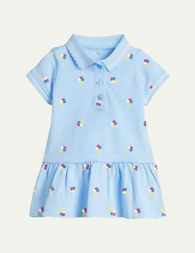 Strawberry Polka Dot Polo Dress - Image 3
