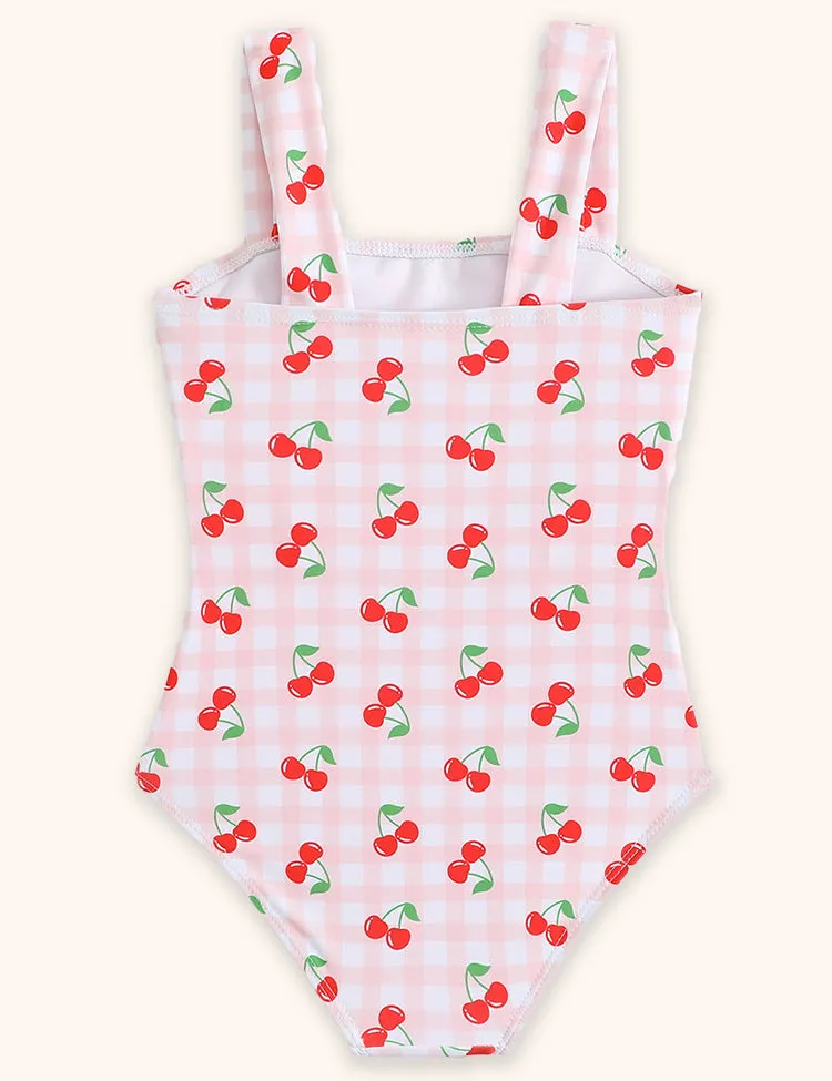 Cute Cherry Printed Swimsuit - Image 2