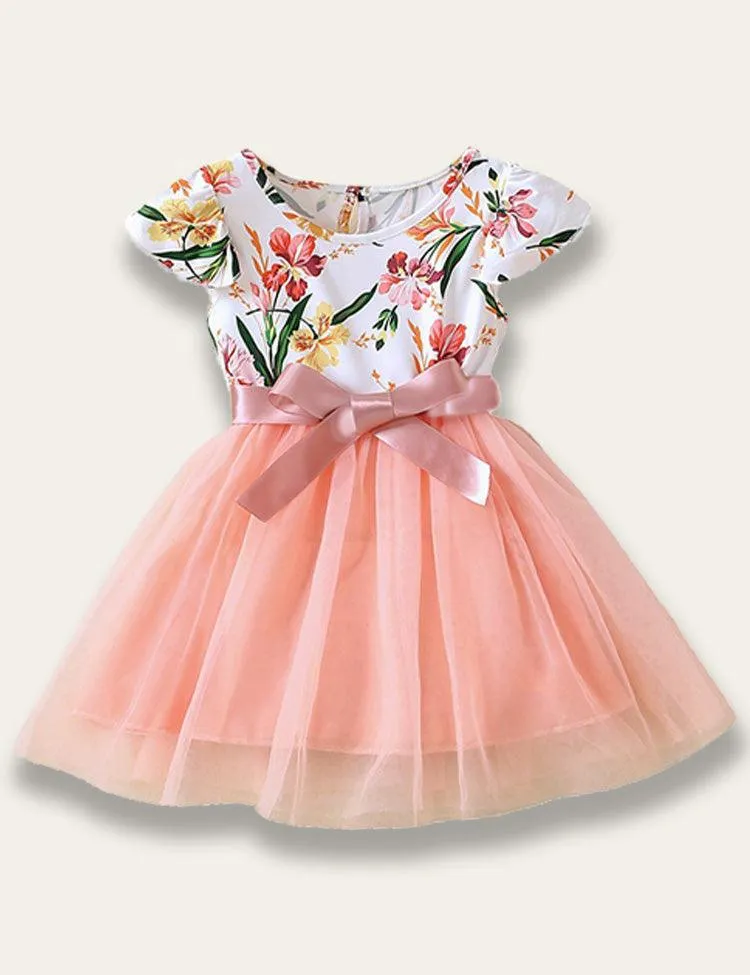 Summer Floral Tulle Dress