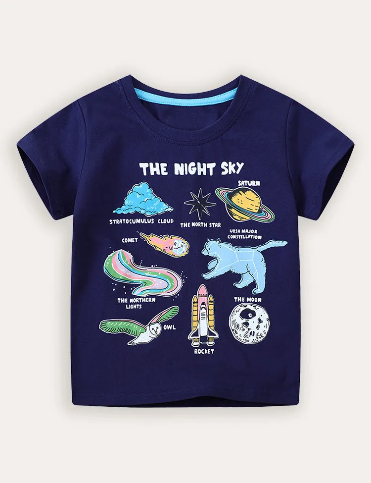 Glow In The Dark Education Short-sleeved T-shirt - Image 2