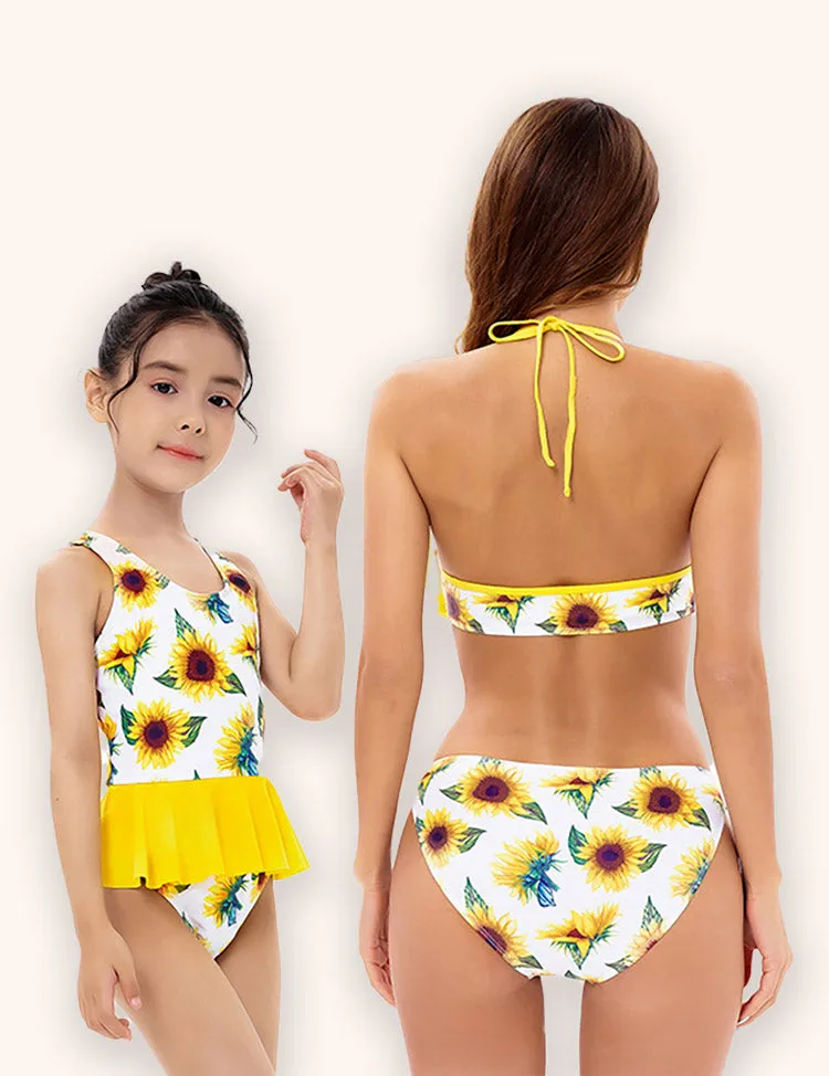 Mom&Me Sunflower Printed Swimsuit - Image 2
