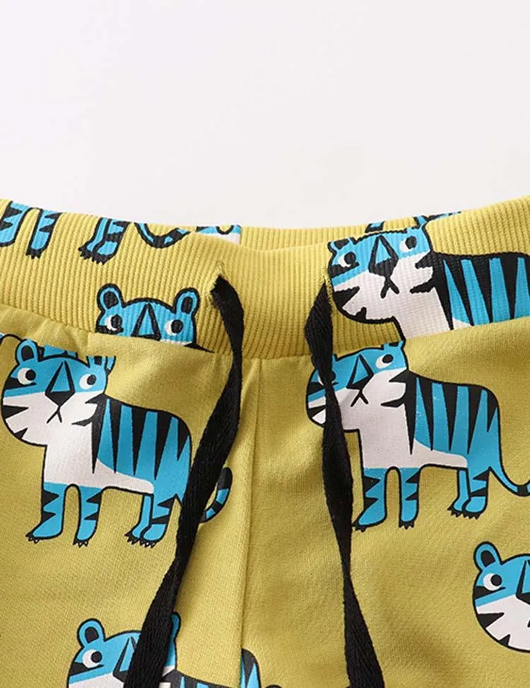 Tiger Cartoon Printed Sweatpants - Image 3