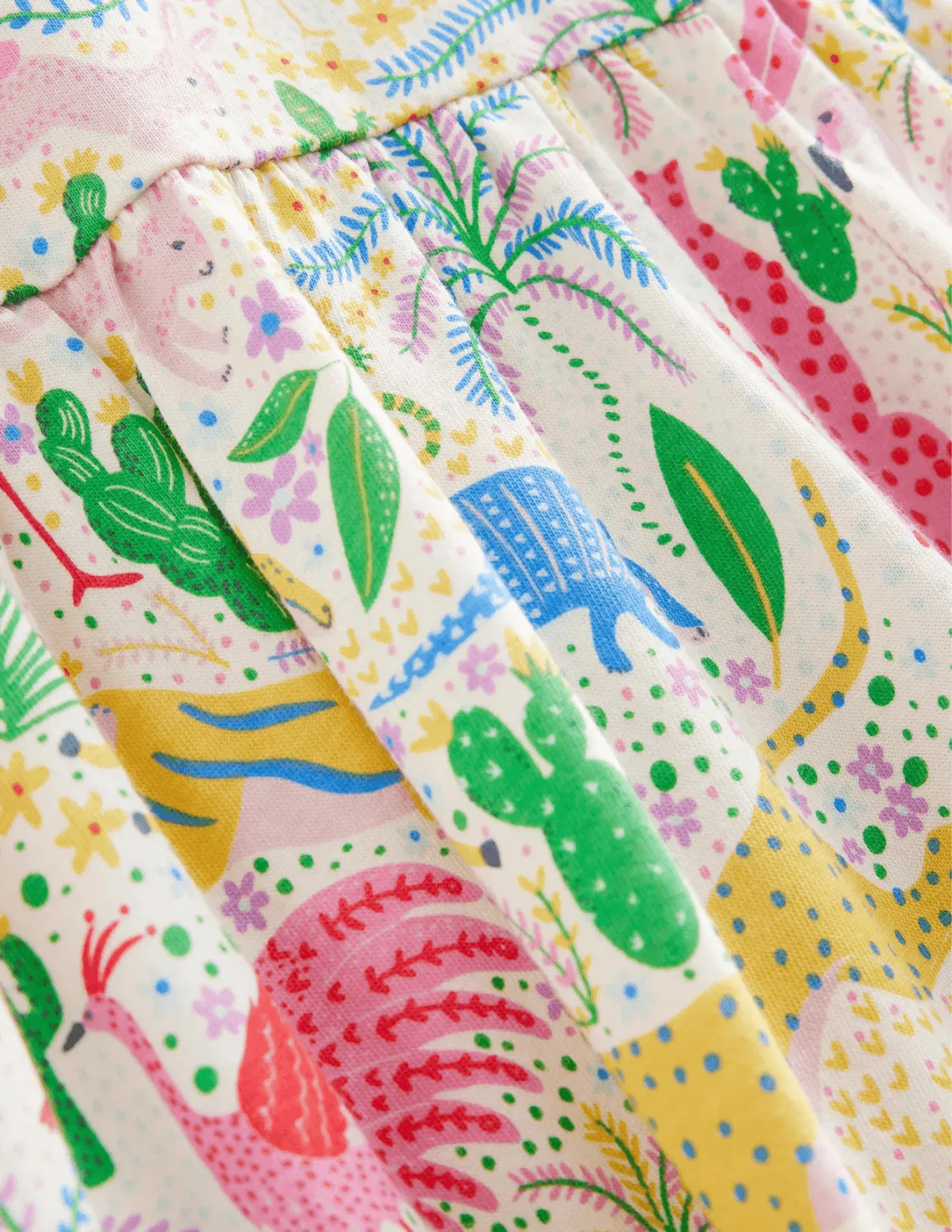 Short-sleeved Fun Jersey Dress - Image 9