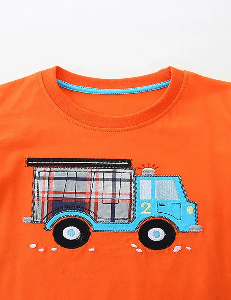Truck Plaid Applique T-Shirt and Shorts Set - Image 3