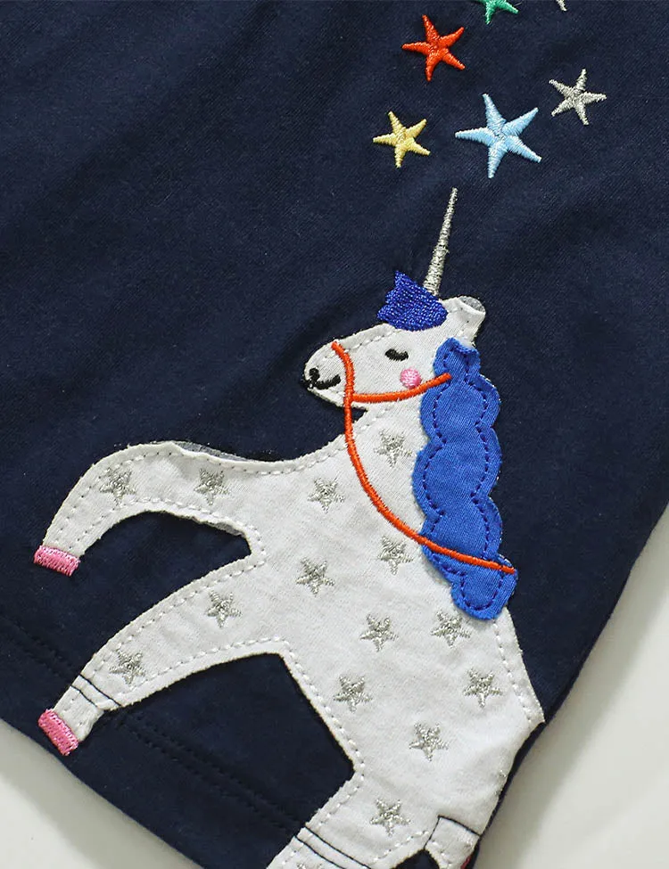 Unicorn Appliqué Polo T-Shirt - Image 2