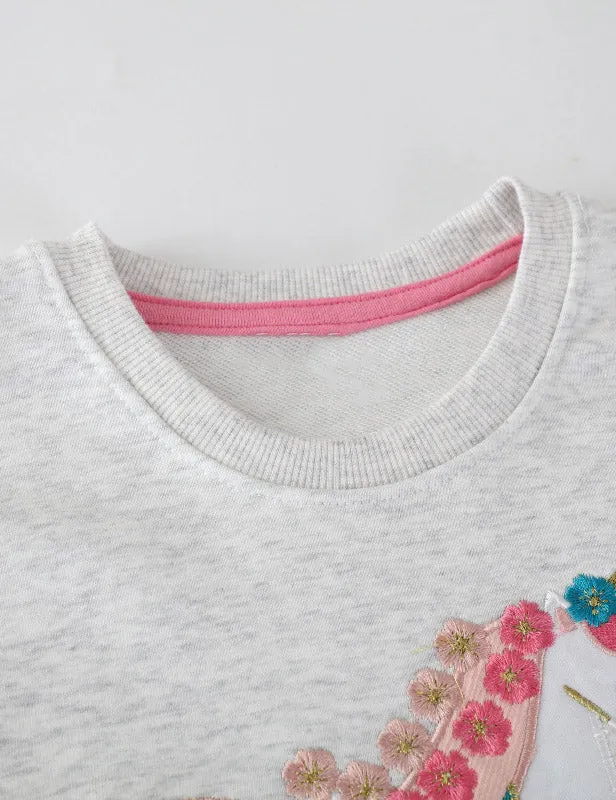 Unicorn Embroidered Sweatshirt - Image 3