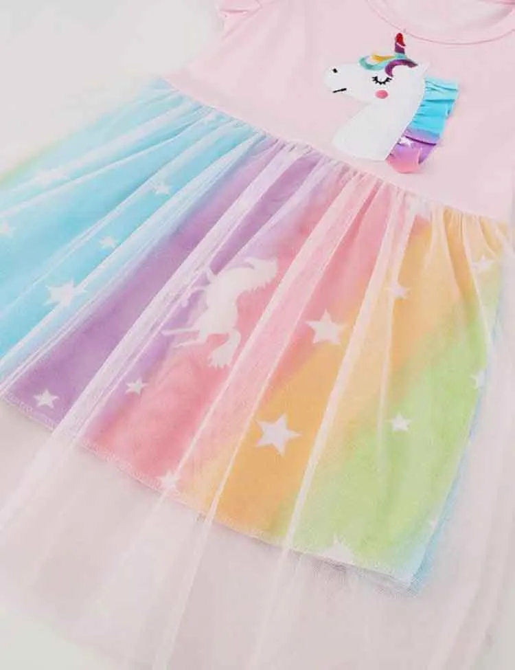Unicorn Ruffled Mesh Dress - Image 2