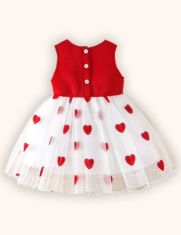 Valentine's Day Bow Heart Tulle Dress - Image 2