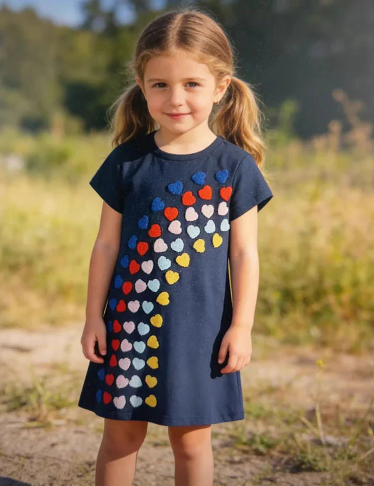 Valentine's Day Heart Embroidered Dress - Image 3