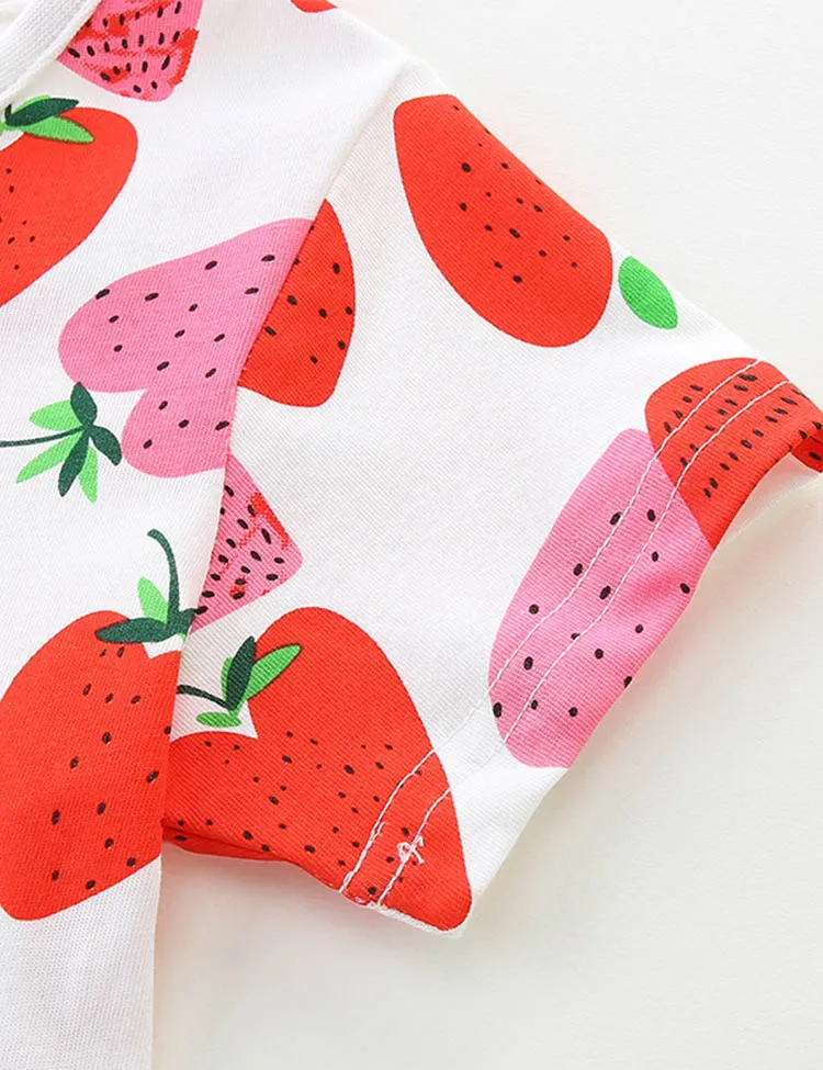 Valentine's Day Heart Strawberry Printed Dress - Image 4