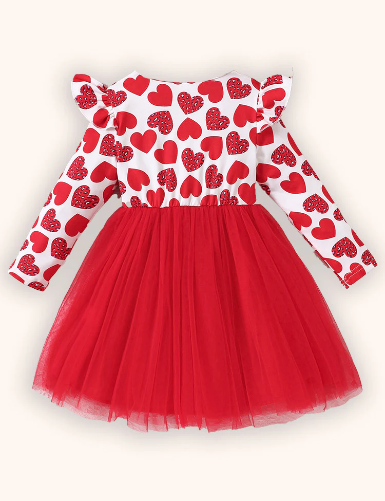 Valentine's Day Love Pattern Tulle Dress - Image 2