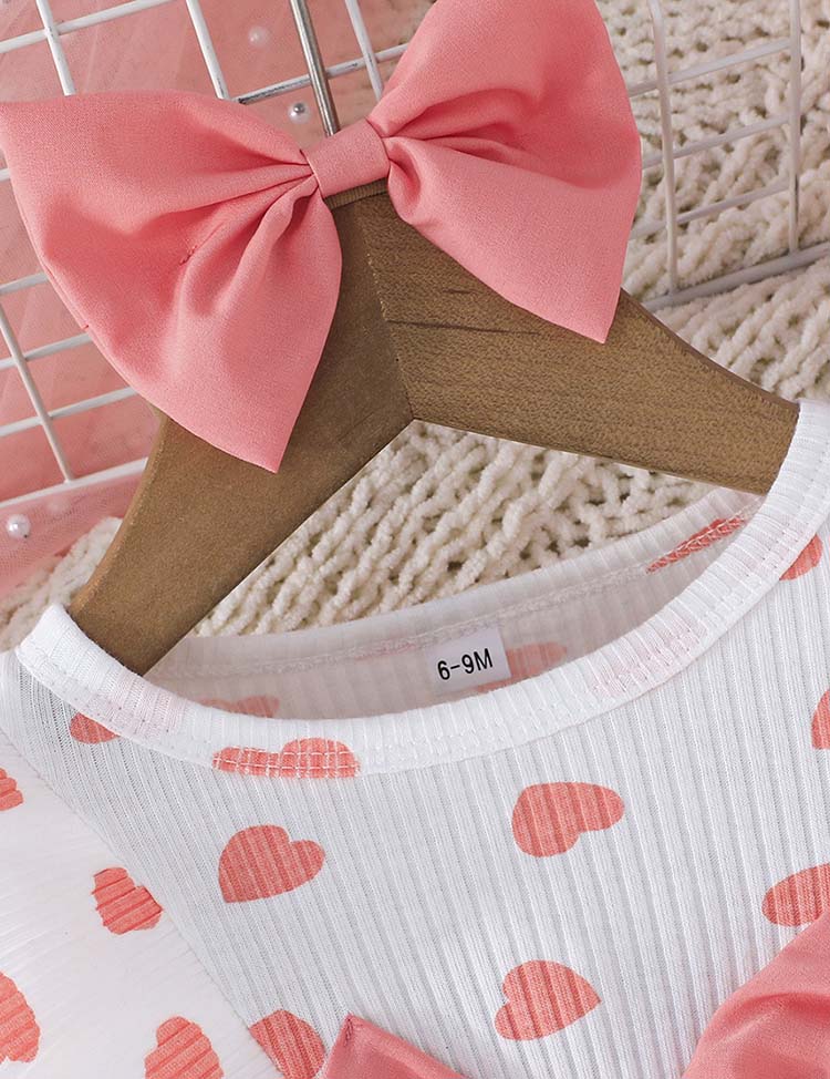 Valentine's Day Love Printing Splicing Tulle Dress - Image 18