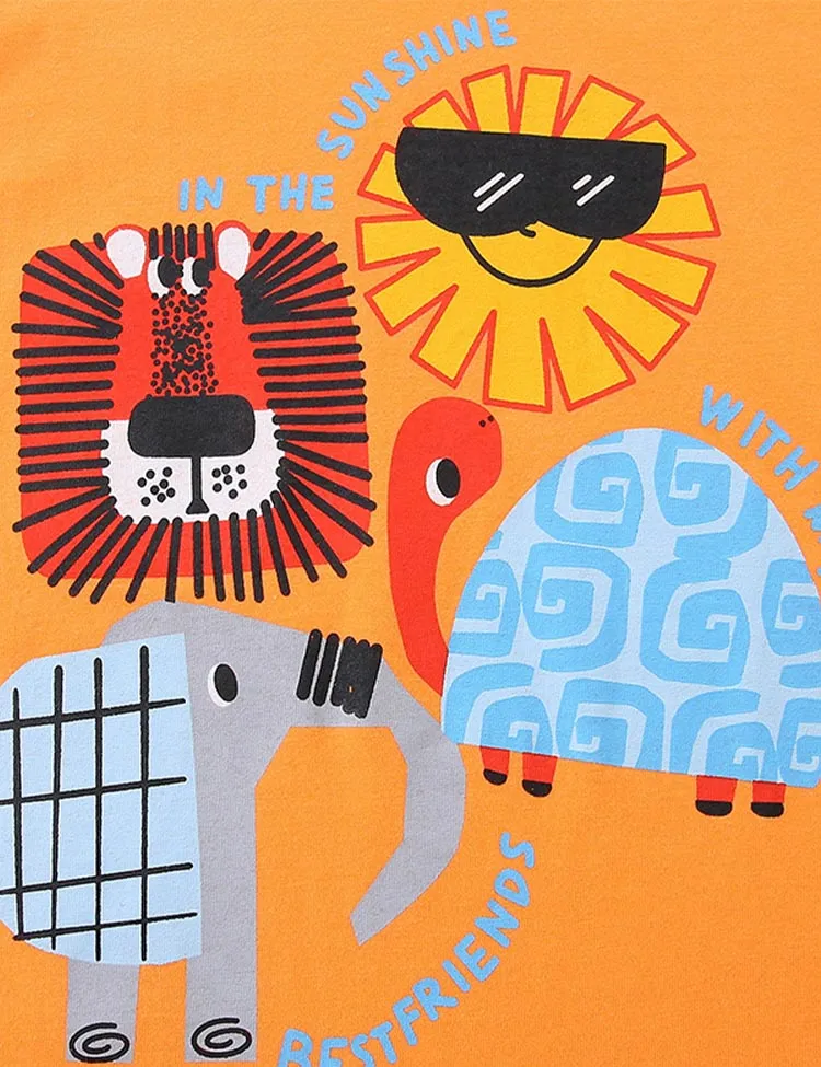 Wild Animal Friends Printed T-Shirt - Image 2